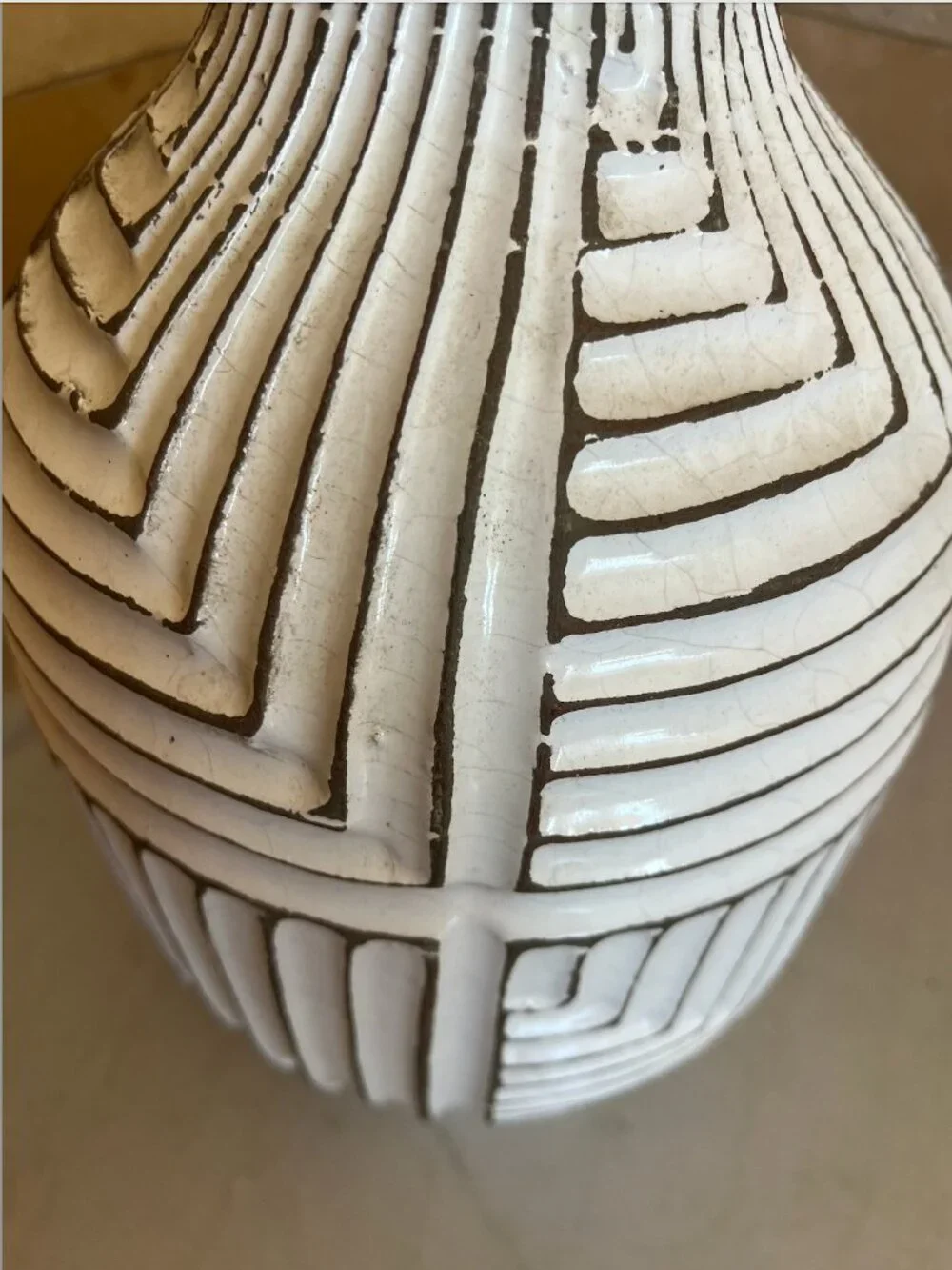 West Elm Ribbed Ceramic Stoneware Vase